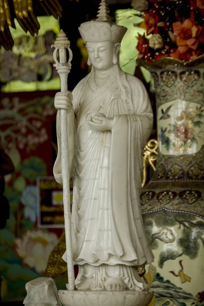 Статуя Вырезана Мрамора Китайском Стиле — стоковое фото