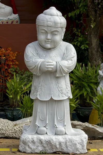 Estátua Esculpida Mármore Estilo Chinês — Fotografia de Stock