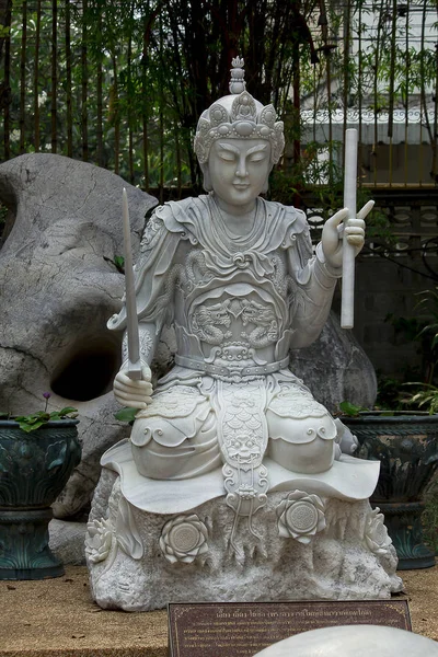 Statue Aus Marmor Chinesischen Stil Geschnitzt — Stockfoto