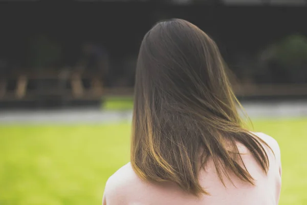 Vrouw Haren Achterkant — Stockfoto