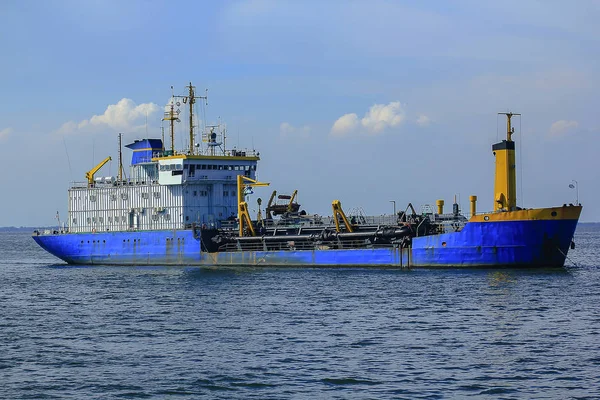 Kapal Tanker Besar Berlabuh Laut — Stok Foto