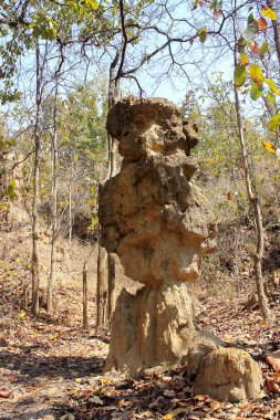 Doğada toprak sütunları bulundu.
