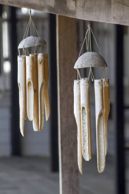 Cep yeri süslemek için kullanılan bambu yapılmış