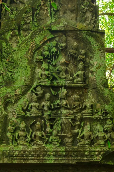 Sculptures Pierre Dans Vieux Château Cambodge — Photo