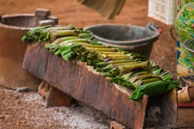 Soba üzerinde yapışkan pirinç tost