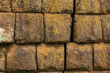 Kamboçya eski kalede Laterit tuğla