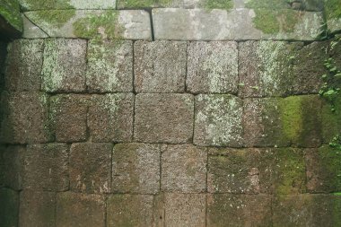 Kamboçya eski kalede Laterit tuğla