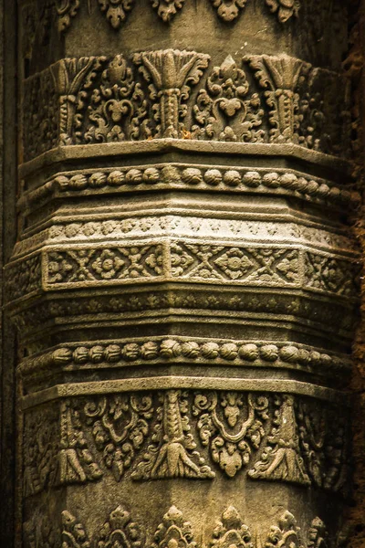 Stone carvings in the old castle of Cambodia