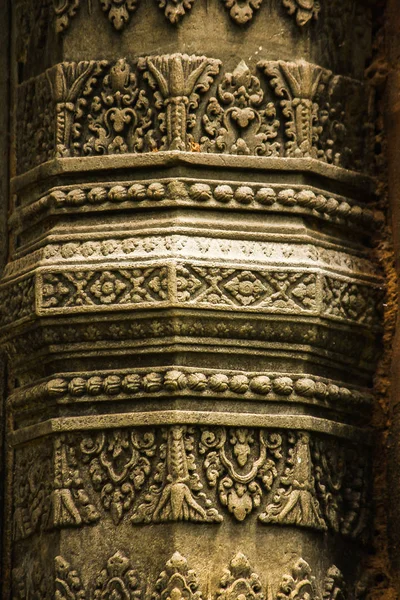 Sculture Pietra Nel Vecchio Castello Della Cambogia — Foto Stock