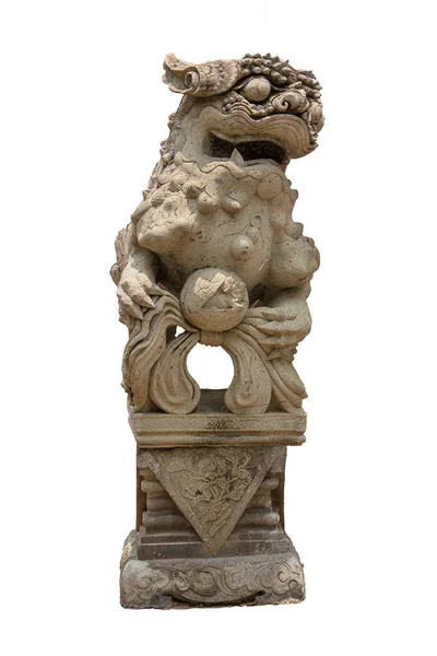 Lion Shaped Stone Carved Chinese Style — Stock Photo, Image