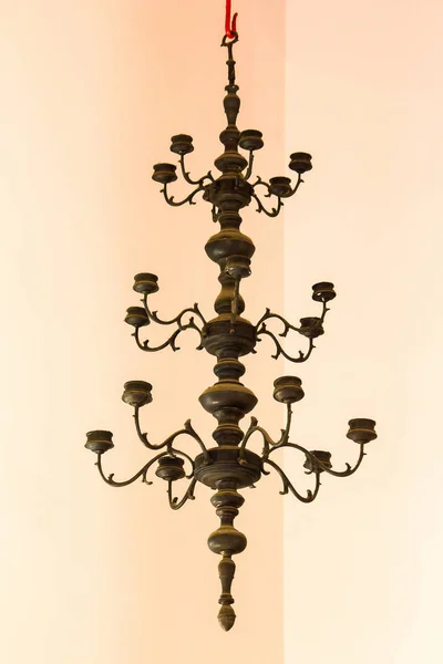 Candlestick Old Brass Hanging Ceiling — Stock Photo, Image