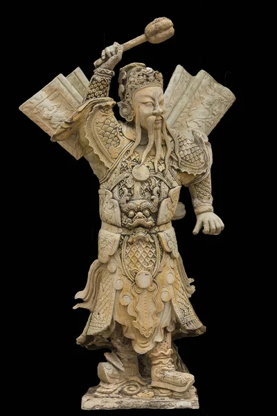 在泰国寺庙用中国风格的石头雕刻的中国神 — 图库照片