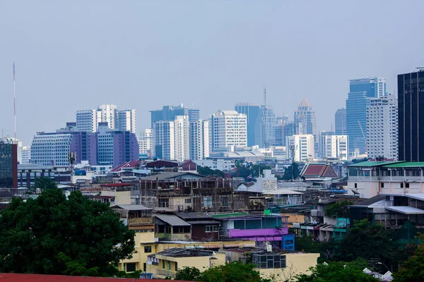 Paisaje Refugios Comunitarios Edificios Altos Bangkok Tailandia — Foto de Stock