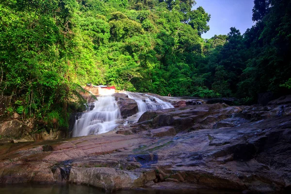 Nan Sung Vodopád Atrakcí Pro Ekologické Turistiku Provincii Phatthalung Thajsku — Stock fotografie