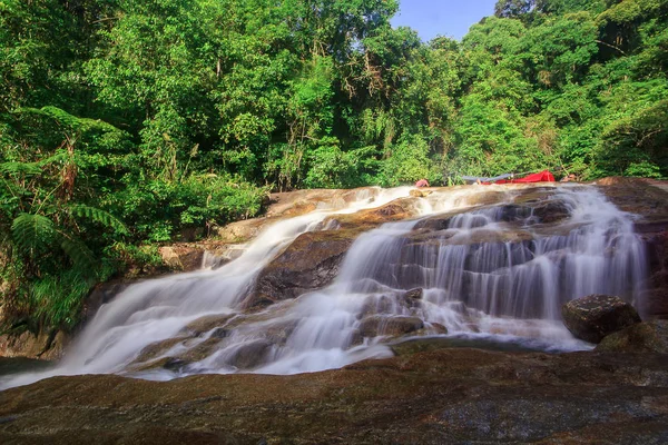 Nan Sung Waterfall Est Une Attraction Écotouristique Province Phatthalung Thaïlande — Photo