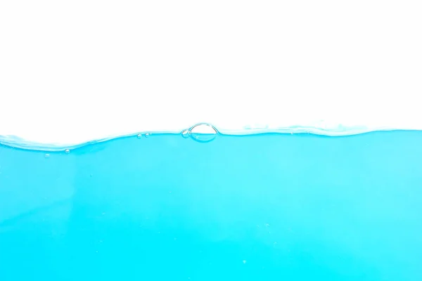 Salpicadura Superficie Agua Burbujas Sobre Fondo Blanco — Foto de Stock