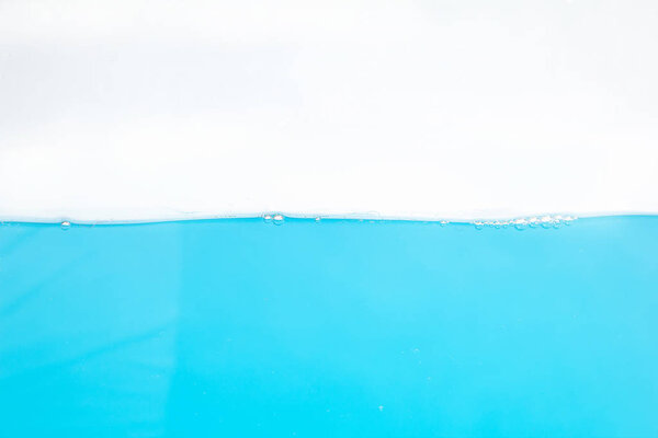 Water Surface Splash and bubbles . on white background.