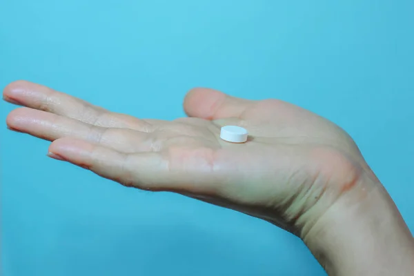 Medication Hand White Seed Medicine Finger — Stock Photo, Image