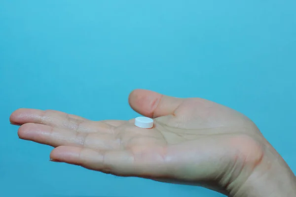 Medikamente Zur Hand Weiße Samenmedizin Finger — Stockfoto