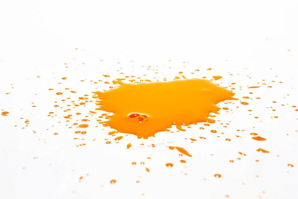 Orange Water Droplets Splashing White Background — Stock Photo, Image