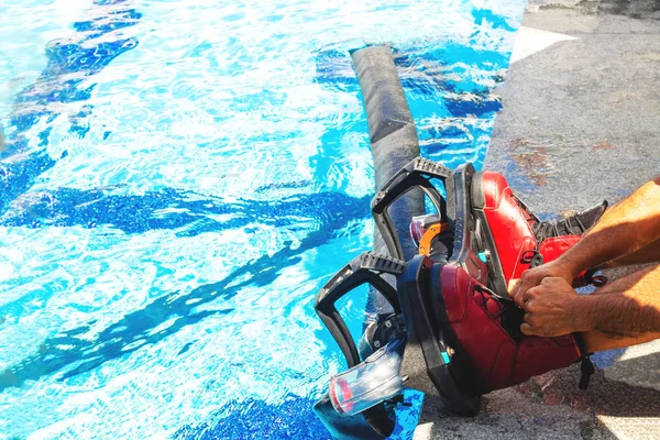 fly board, man on a Flyboard in red