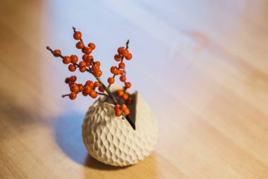 kırmızı çilek ile küçük noel dalı