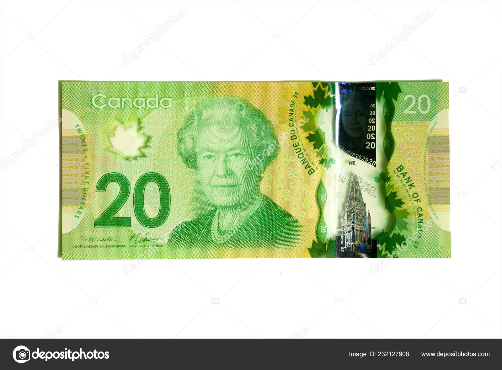몬트리올 캐나다 2018 가까이 Elezabeth 초상화를 보여주는 캐나다 지폐의 — 스톡 에디토리얼 사진 ©  amoniak@mac.com #232127908