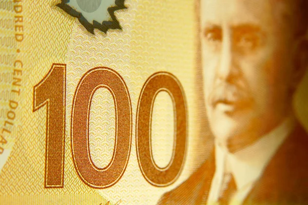Montreal Quebec Canada Dicembre 2018 Primo Piano Una Banconota Cento — Foto Stock