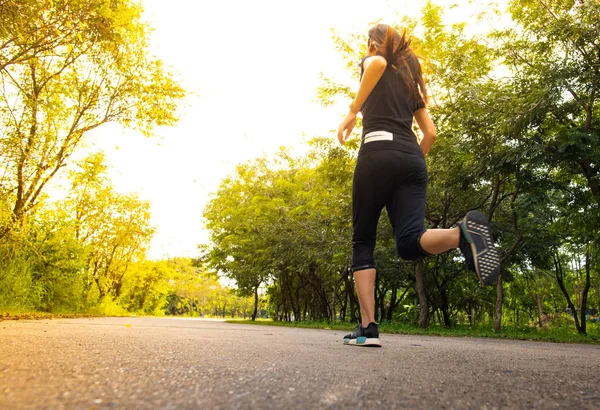 Woman Runner Running Outdoor — Stock Photo, Image