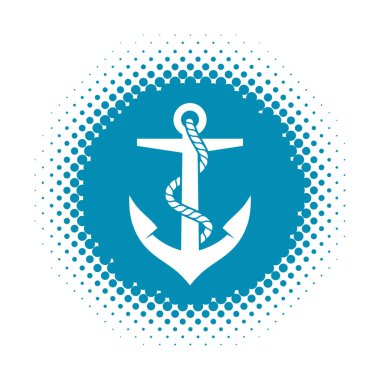 Tutturucu simgesini yarım ton üzerinde yuvarlak şekli. Vektör çizim