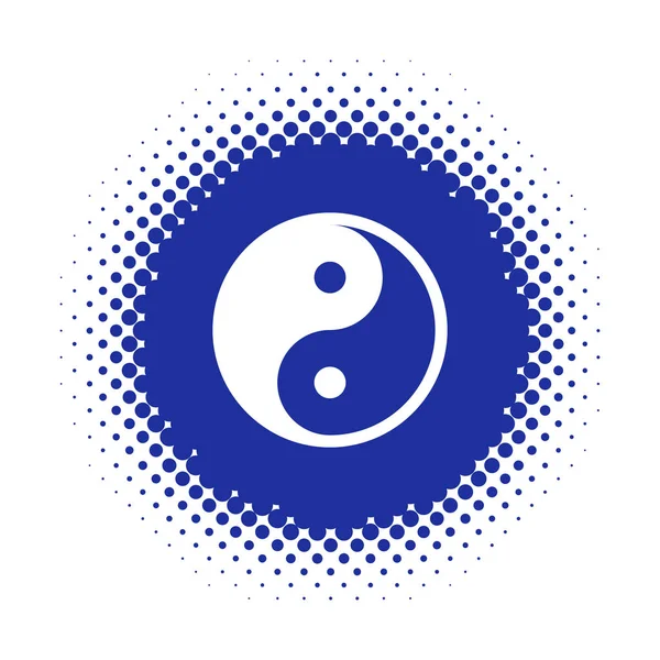 Símbolo Yin Yang en forma redonda de medio tono — Vector de stock