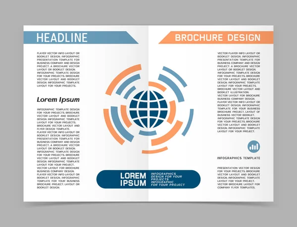 商业手册或网页横幅设计 — 图库矢量图片