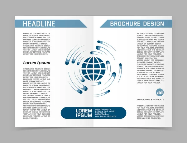 商业手册或网页横幅设计 — 图库矢量图片