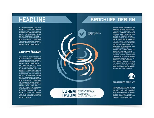 İş broşürü veya web afiş tasarımı — Stok Vektör