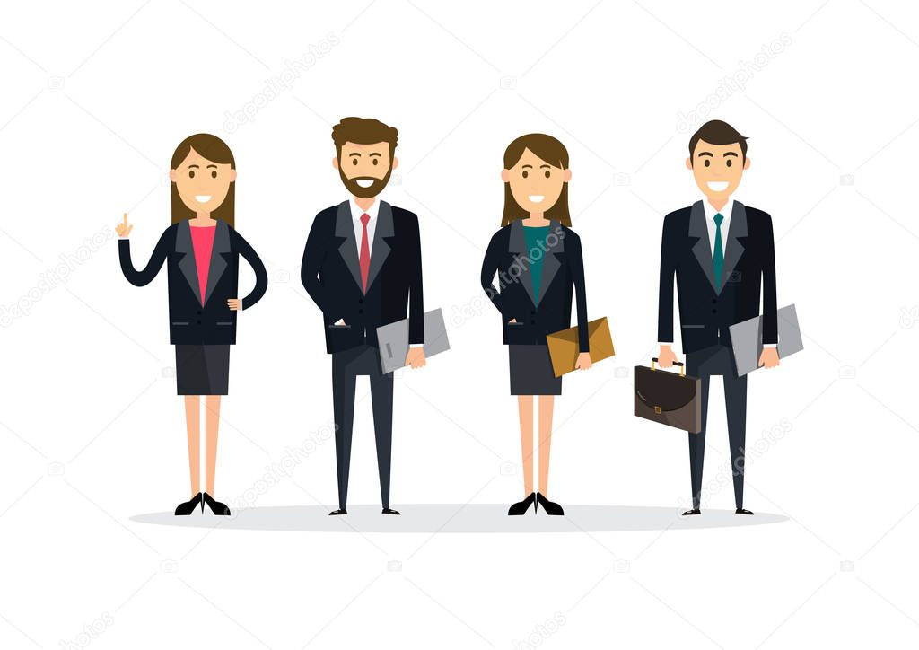 Business People teamwork ,Vector illustration in flat style cartoon character.