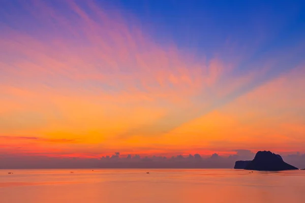Beautiful Sunrise Sea Prachuap Khiri Khan Province Southern Thailand — Stock Photo, Image