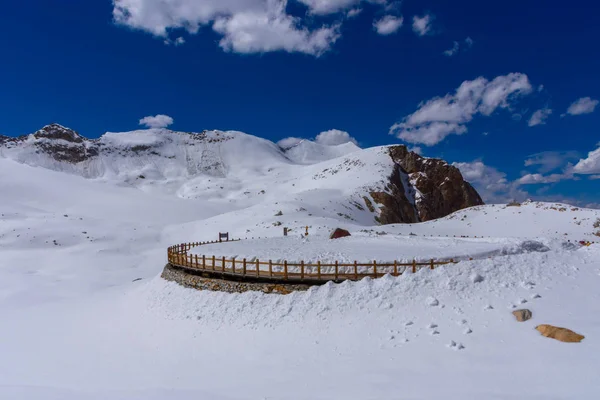 Beau Paysage Neige Vue Montagne Parc National Des Glaciers Dagu — Photo