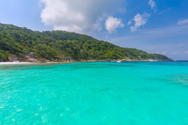 Similan Adaları Güzel Tropikal Kumlu Plaj Tropikal Bir Adada Yemyeşil — Stok fotoğraf