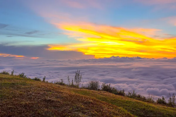 Hermoso Amanecer Niebla Phu Tubberk Provincia Phetchabun Tailandia — Foto de Stock