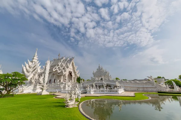 Wat Rong Khun Templo Branco Chiang Rai Tailândia — Fotografia de Stock