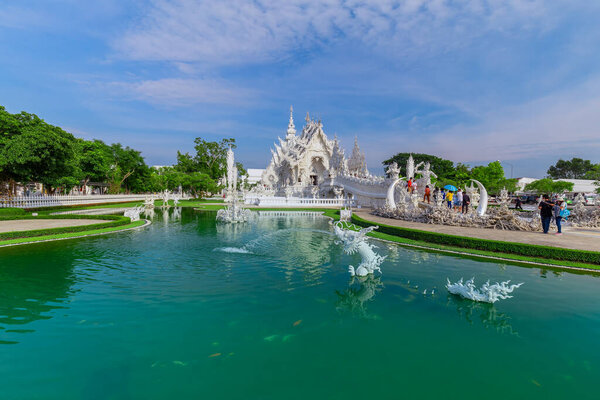 Wat Rong Khun, the White Temple Chiang Rai, Thailand, on May 09,2019