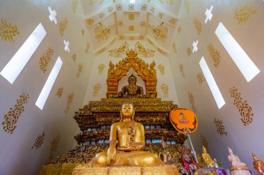 Wat Song Yot, Mae Chaem Bölgesi 'nde eski ve güzel bir tapınak, Chiang Mai Eyaleti. Kuzey Tayland  