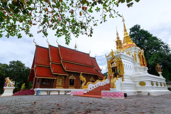 Wat Song Yot Beautiful Old Temple Middle Valley Mae Chaem — Stock Photo, Image