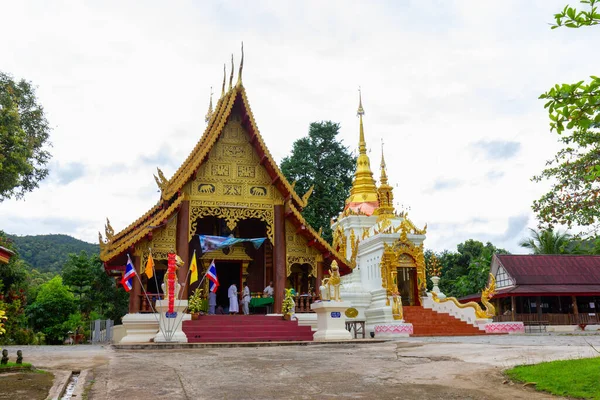 Wat Song Yot Beautiful Old Temple Middle Valley Mae Chaem — Stock Photo, Image