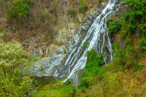 Tao Dam Waterval Prachtige Waterval Diep Bos Bij Klong Wang — Stockfoto