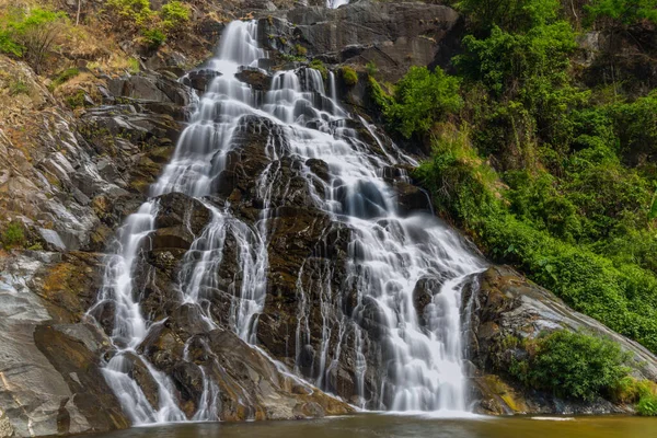 Tao Dam Vodopád Krásný Vodopád Hlubokém Lese Národním Parku Klong — Stock fotografie