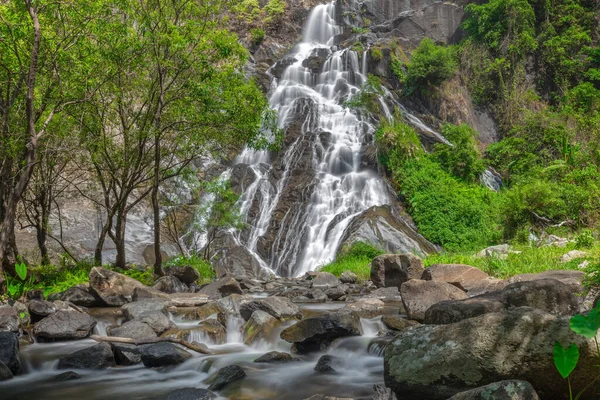 Tao Dam Wasserfall Der Wunderschöne Wasserfall Tiefen Wald Des Klong — Stockfoto