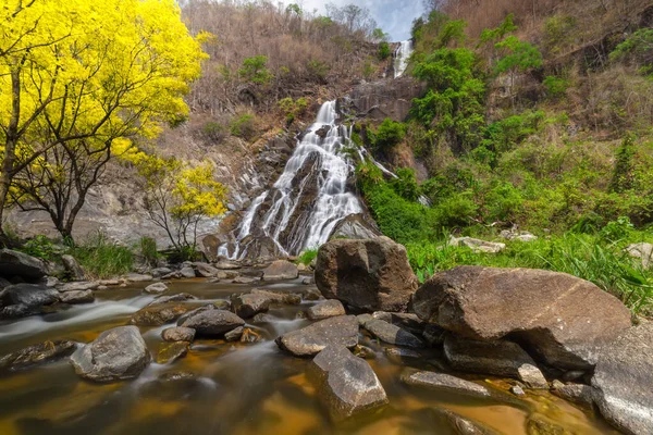 Tao Dam Wasserfall Der Wunderschöne Wasserfall Tiefen Wald Des Klong — Stockfoto