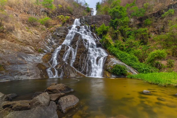 Tao Dam Vodopád Krásný Vodopád Hlubokém Lese Národním Parku Klong — Stock fotografie