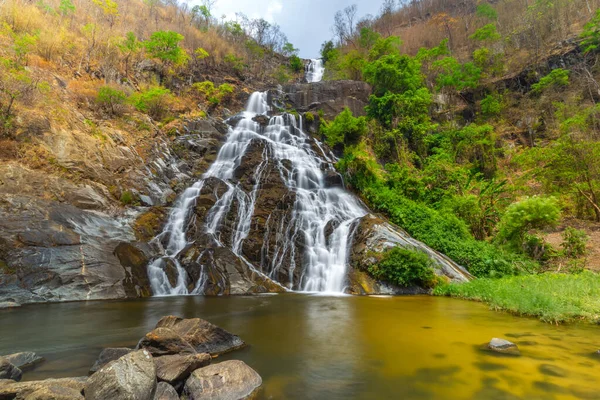 Cachoeira Tao Dam Bela Cachoeira Floresta Profunda Parque Nacional Klong — Fotografia de Stock